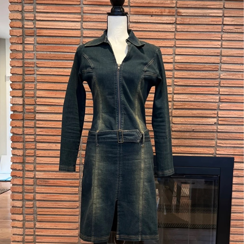 Denim Dress With Zipper